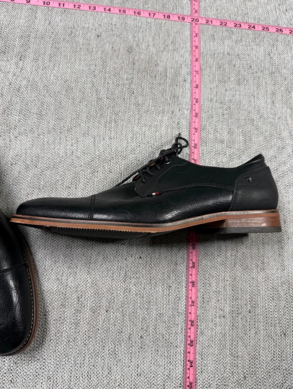 Tommy Hilfiger Barmi Black Cap Toe Derby Shoes Men's 13M